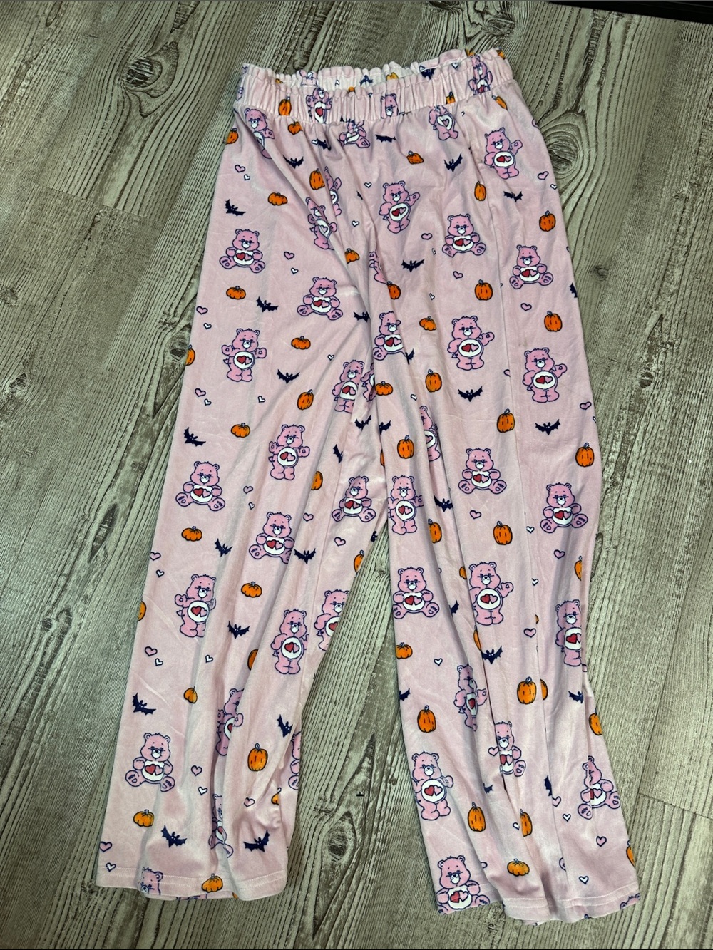 Care Bears Pink Pumpkin & Bat Print Pajama Pants Women’s Large